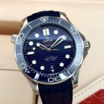 Omega Seamaster Diver 300M 42 mm Co-Axial Master Chronometer Blue Dial 2021 FULL SET, automático.