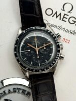 RARO Omega Speedmaster Professional Moonwatch 1970 "Straight Writing" Tropical Dial 145.022-69, a cuerda.