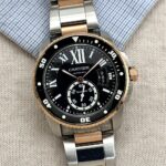 Cartier Calibre de Cartier Diver 300M 42 mm Steel & 18K Rose Gold W7100054, automático.