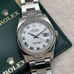 Rolex Datejust 36 mm White Roman Dial 116200 FULL SET, automático.