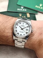 Rolex Datejust 36 mm White Roman Dial 116200 FULL SET, automático. - Imagen 2