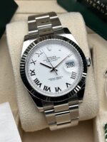 Rolex Datejust 41 White Roman Dial 126334 FULL SET 2026, automático.