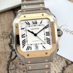 Cartier Santos de Cartier Large 18K Yellow Gold & Steel FULL SET 2025, automático.