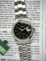 RARO Rolex Oysterdate Precision 1967 Black Gilt "Stardust" Dial 34 mm 6694, a cuerda.