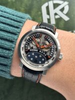 RARO Pierre Kunz Spirit of Challenge Double Retrograde Tahiti Moonphase 40 mm PKA 014 HMRL FULL SET, automático. - Imagen 2