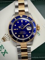 RARO Rolex Submariner Date Bluesy "Purple Dial" 40 mm 16613 1991 FULL SET, automático.