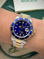 RARO Rolex Submariner Date Bluesy "Purple Dial" 40 mm 16613 1991 FULL SET, automático. - Imagen 3