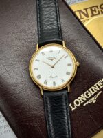 Longines Quartz White Roman Dial 33 mm 1993 FULL SET, de cuarzo.