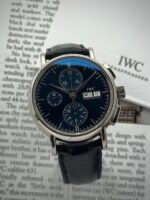 IWC Portofino Chronograph 18k White Gold Blue Dial 41 mm IW3783-04, automático.