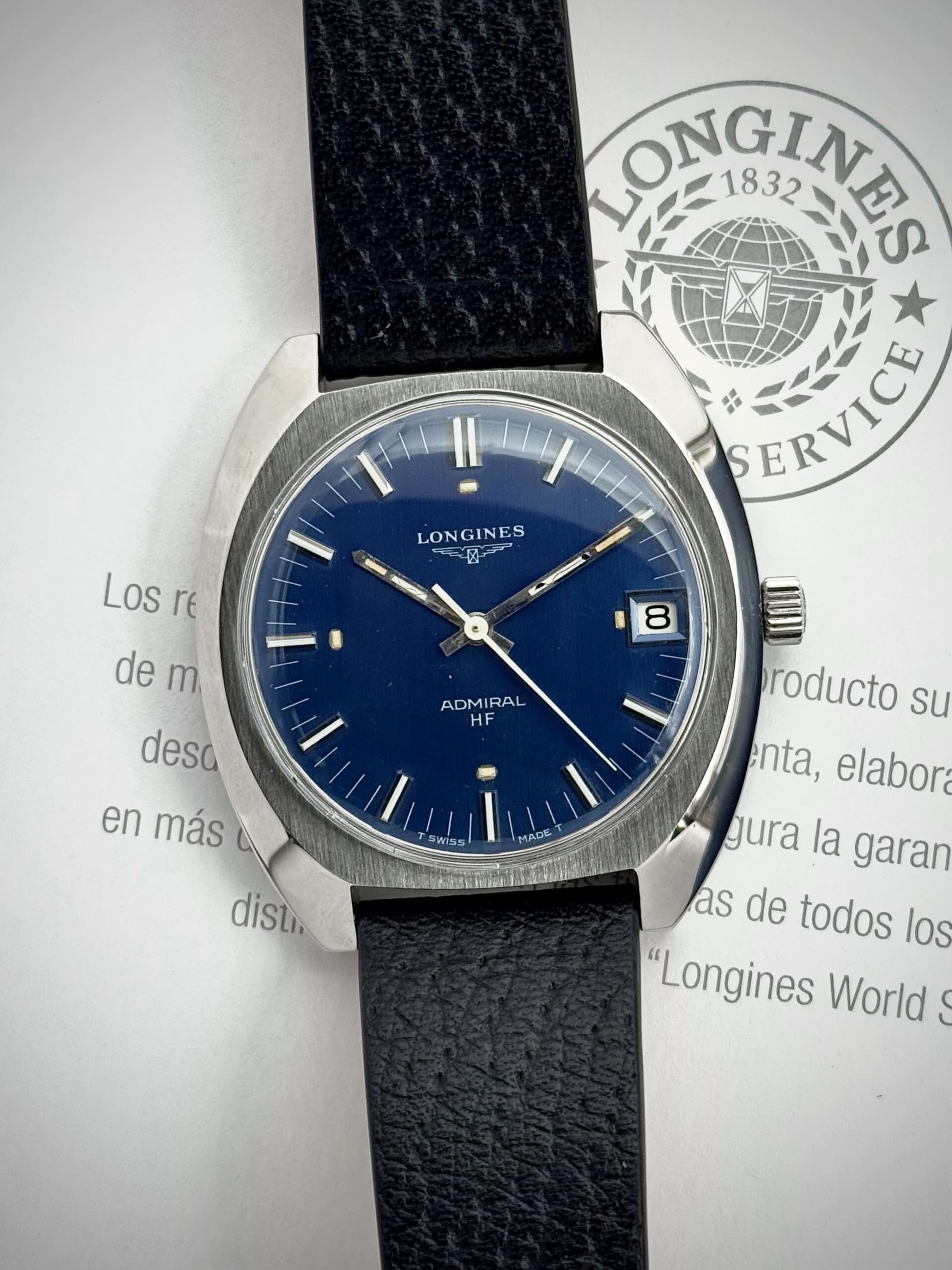 tempImage8ormIN Longines Admiral HF Blue Dial 35 mm 2301, a cuerda. - Imagen 1