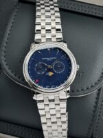 Frederique Constant Business Timer Blue Dial 40 mm FULL SET, de cuarzo.