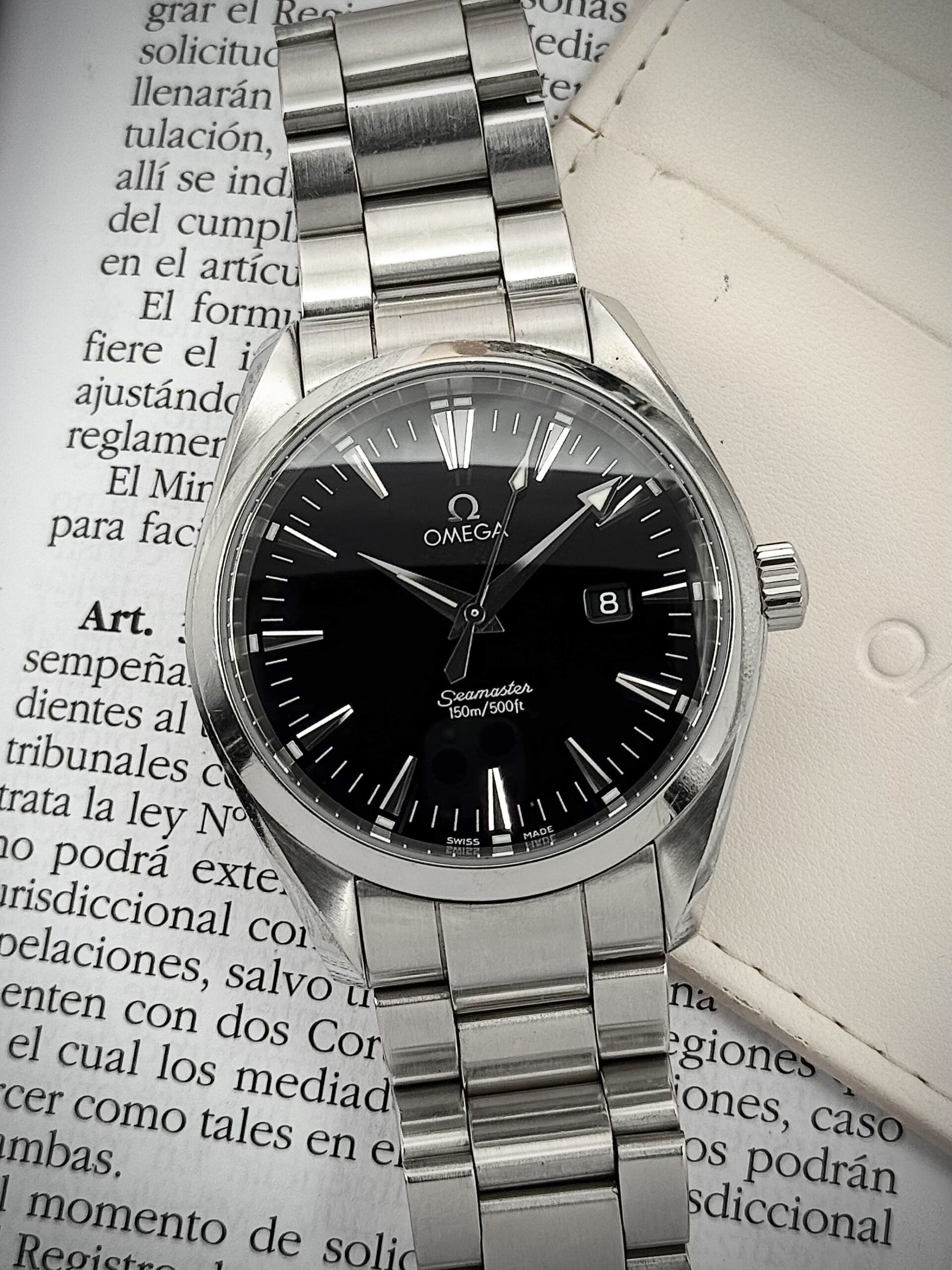 tempImageheZt8y Omega Seamaster Aqua Terra 39.2 mm Quartz Black Gloss Dial 2013 FULL SET, de cuarzo. - Imagen 1