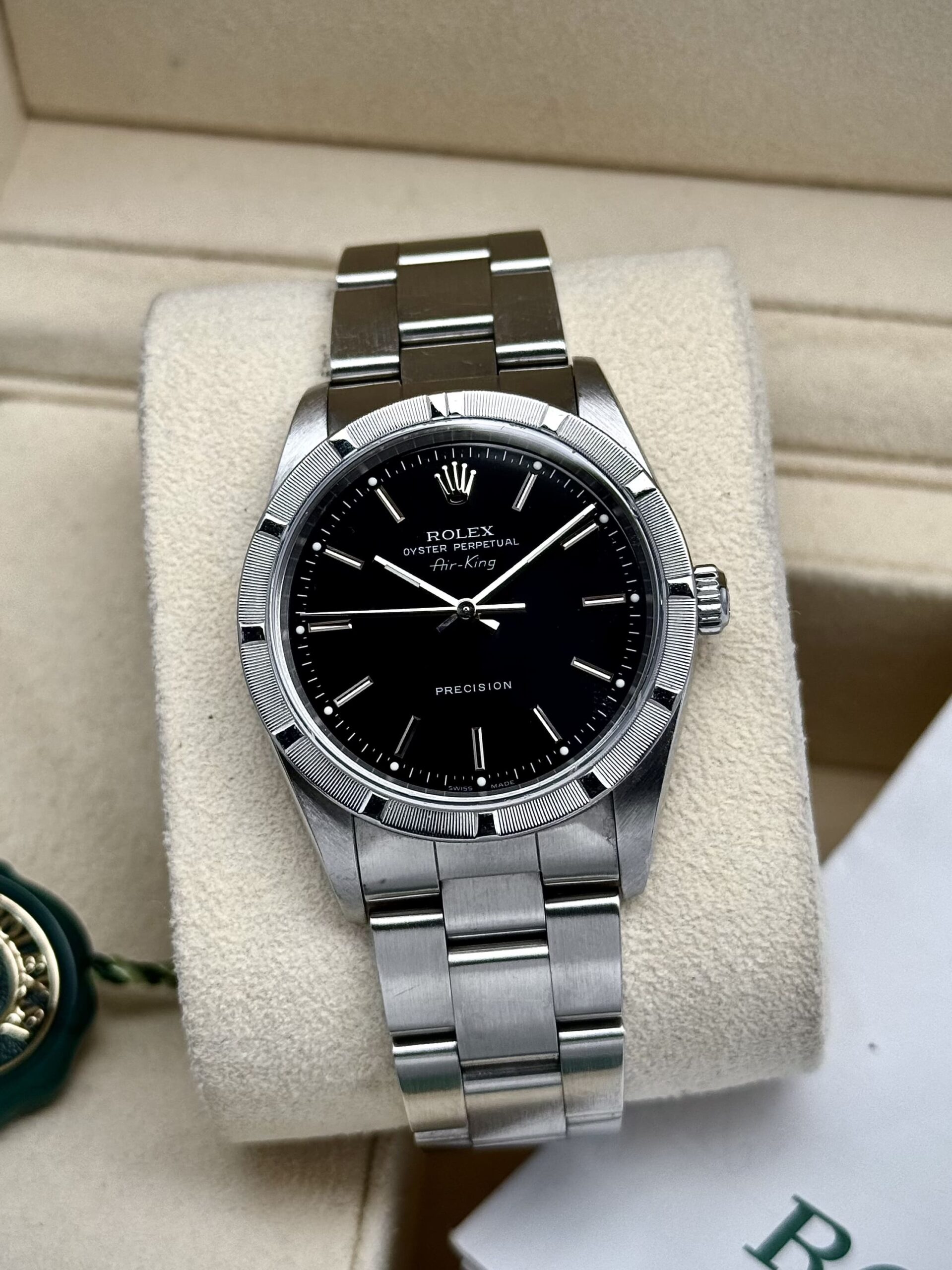tempImagejEyZqf Rolex Oyster Perpetual Air-King Black Dial 14010M 2005 FULL SET, automático. - Imagen 1